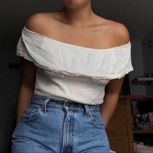white off the shoulder top